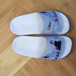 Adidas Kids Frozen Slide Sandals - White and Purple